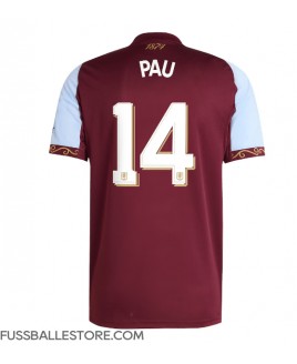 Günstige Aston Villa Pau Torres #14 Heimtrikot 2025-26 Kurzarm